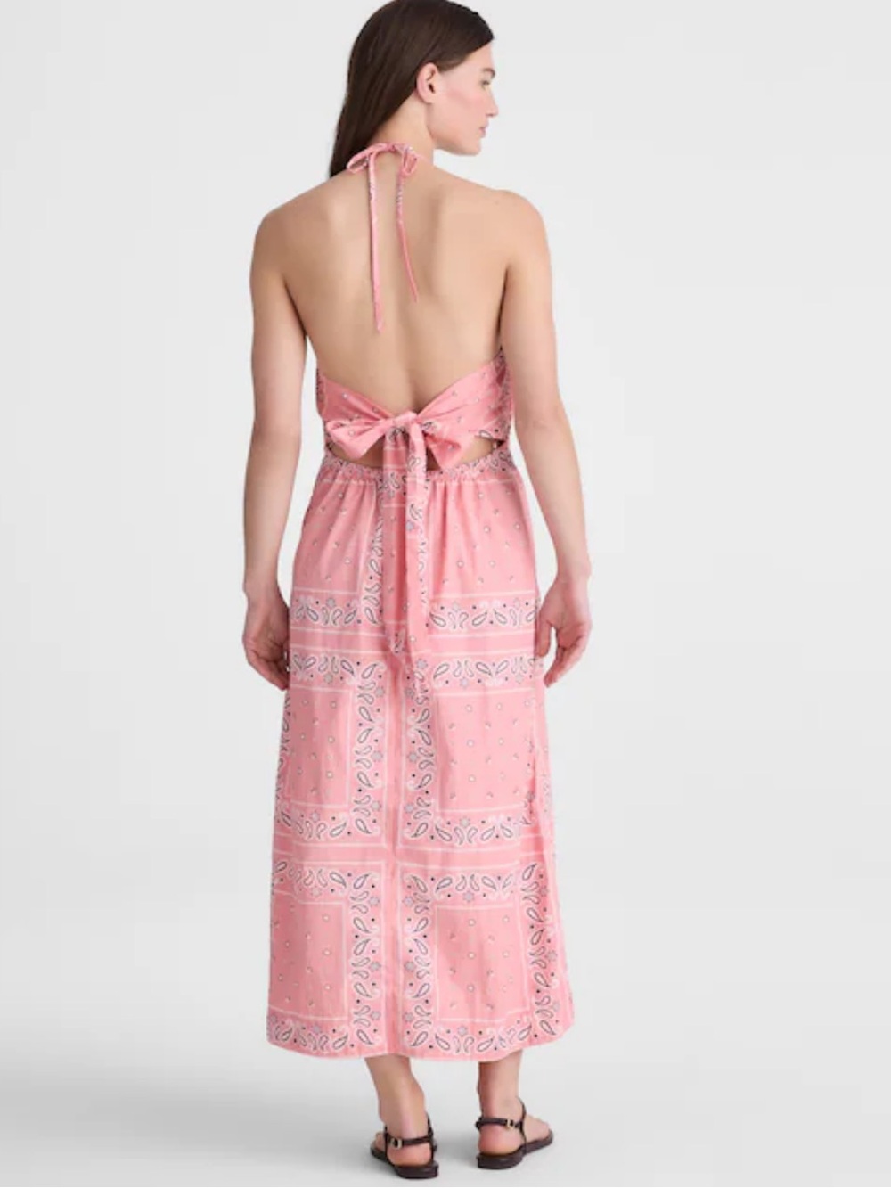 NWT Madewell x Shopbop Smocked Halter Midi Dress in Size Small - Picture 5 of 11
